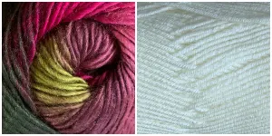 (100% ACRYLIC) WHITE   CALLA LILY - Calla Lily Shawl KIT