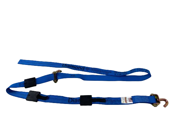 12 Feet Diamond Weave Replacement Wheel Strap with Rubber Cleats (Swivel J)