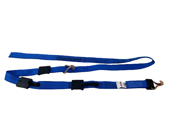 14 Feet Diamond Weave Replacement Wheel Strap with Rubber Cleats (Wire Hook)