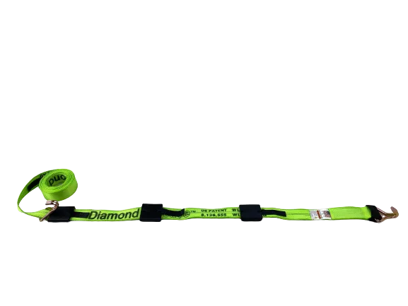 14 Feet Diamond Weave Replacement Wheel Strap with Rubber Cleats (Wire Hook)