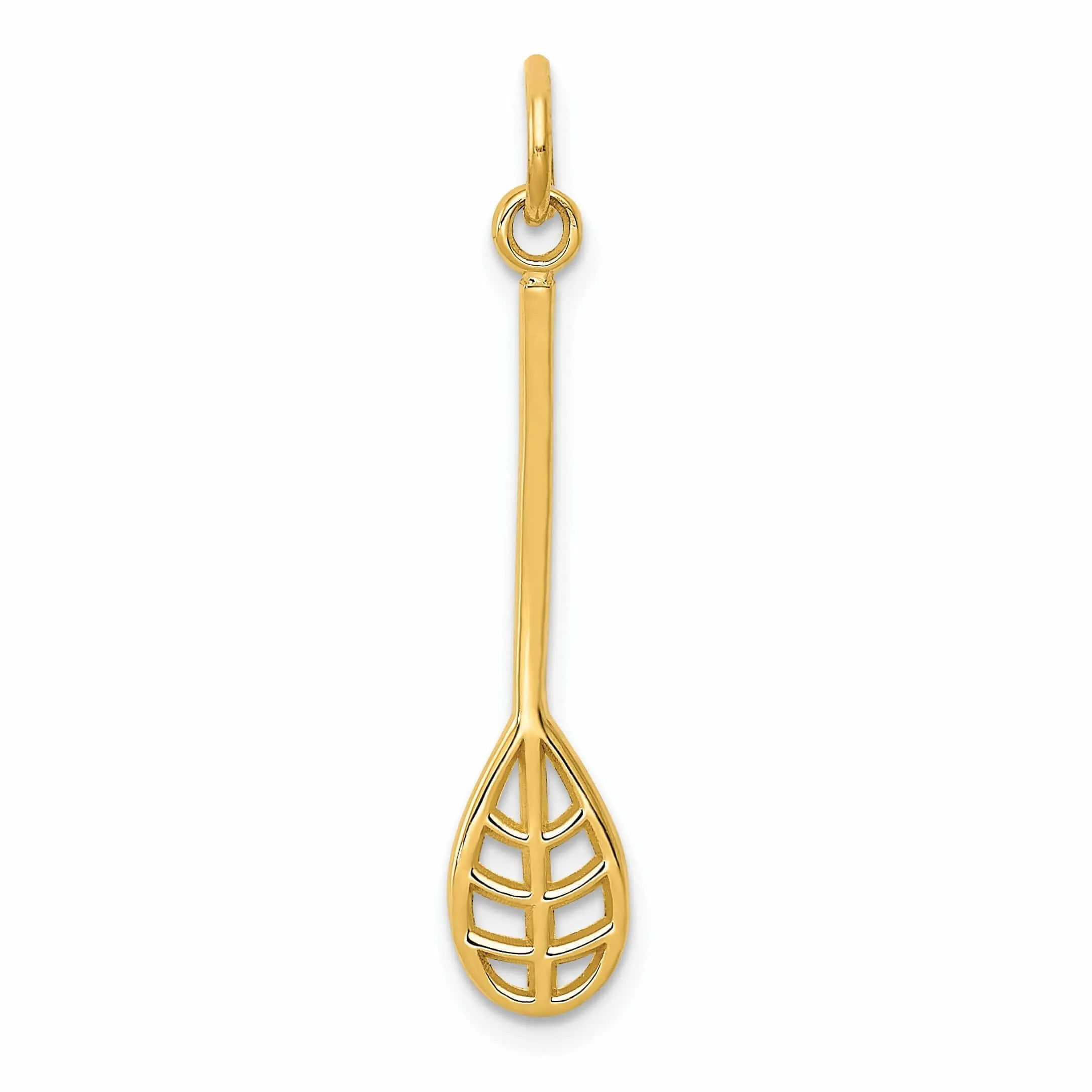 14 Yellow Gold Polished Finish Lacrosse Pendant