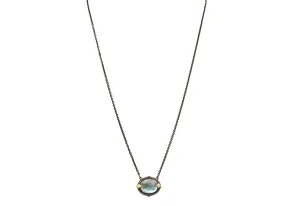 16.5" PERUVIAN OPAL PENDANT NECKLACE
