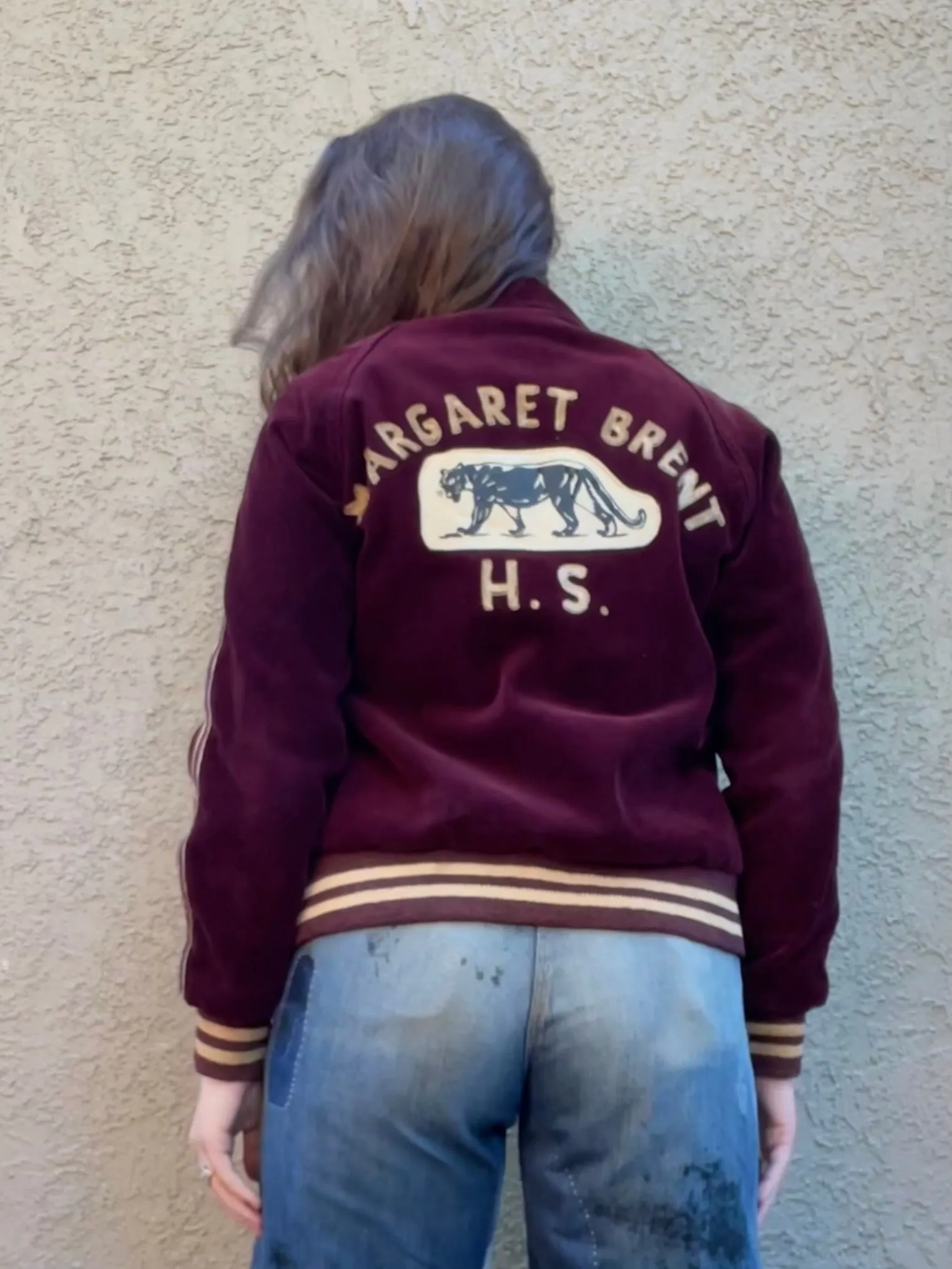 1930s/1940s 'Mary' Margaret Brent High School Corduroy Varsity Sportswear Jacket