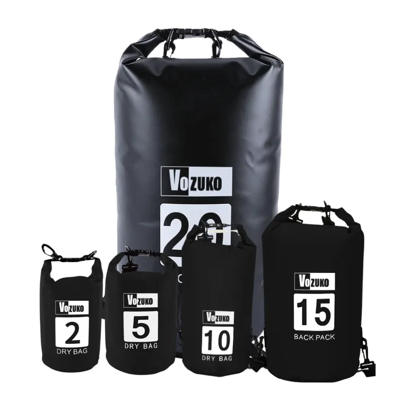 5L to 30L Dry Bag Waterproof Bag Large Capacity 500D PVC Drum Type Lightweight Outdoor Soft Material for Pool Beach Camping
