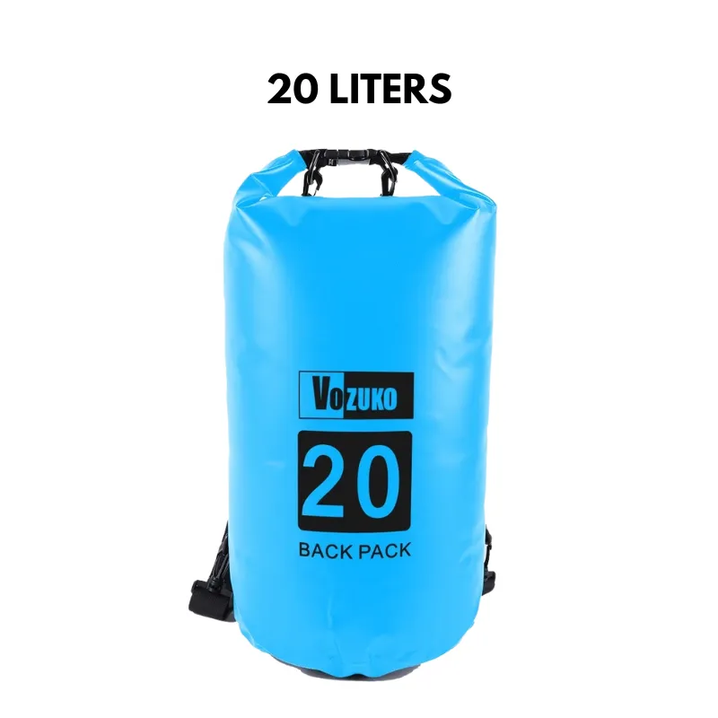 5L to 30L Dry Bag Waterproof Bag Large Capacity 500D PVC Drum Type Lightweight Outdoor Soft Material for Pool Beach Camping