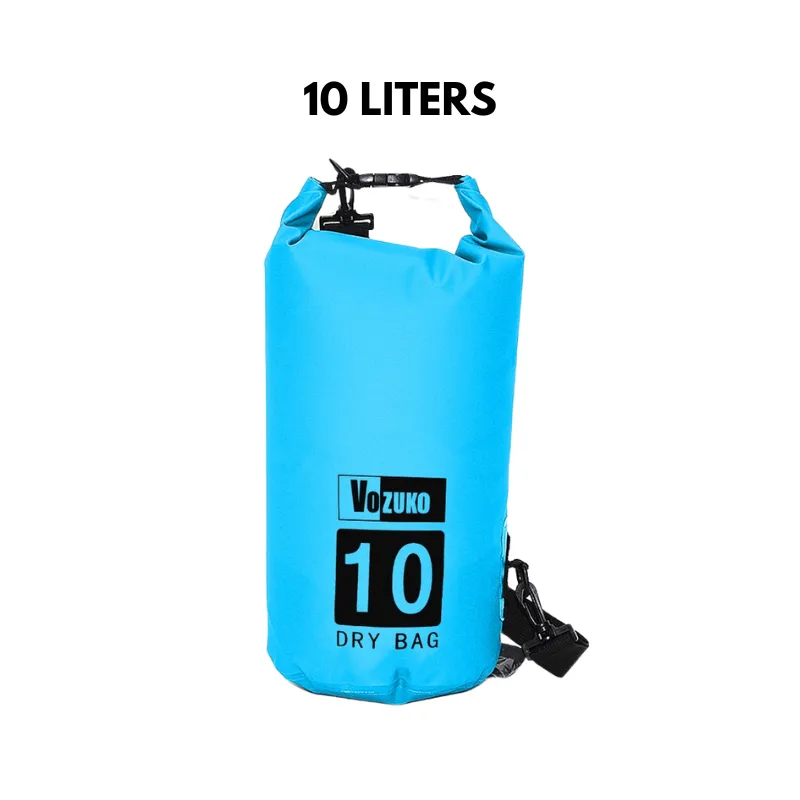 5L to 30L Dry Bag Waterproof Bag Large Capacity 500D PVC Drum Type Lightweight Outdoor Soft Material for Pool Beach Camping