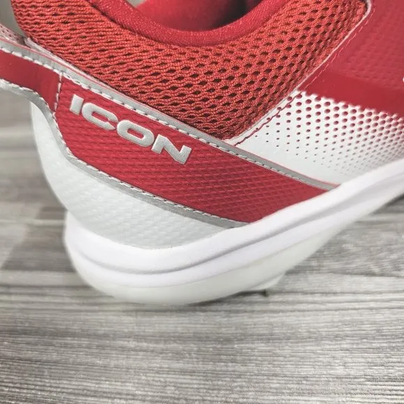 Adidas Icon 7 Boost Baseball Metal Cleats-White/Red-S23861- Men's Size 12.5 NEW