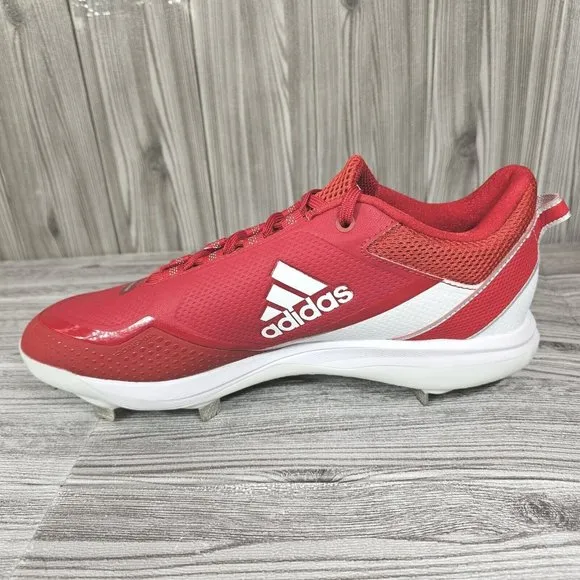 Adidas Icon 7 Boost Baseball Metal Cleats-White/Red-S23861- Men's Size 12.5 NEW