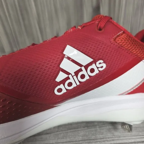 Adidas Icon 7 Boost Baseball Metal Cleats-White/Red-S23861- Men's Size 12.5 NEW