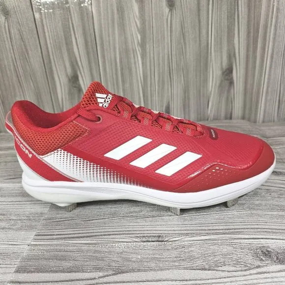 Adidas Icon 7 Boost Baseball Metal Cleats-White/Red-S23861- Men's Size 12.5 NEW