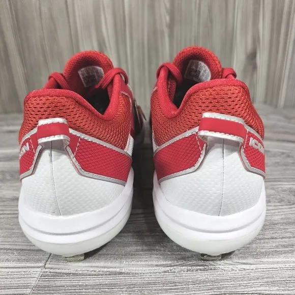 Adidas Icon 7 Boost Baseball Metal Cleats-White/Red-S23861- Men's Size 12.5 NEW