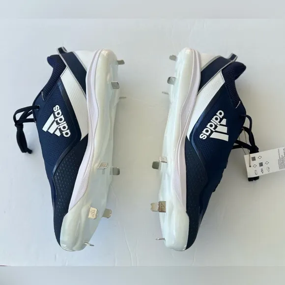 Adidas Icon 7 Low Top Metal Baseball Cleats Navy/White S23853 Men's Size 14