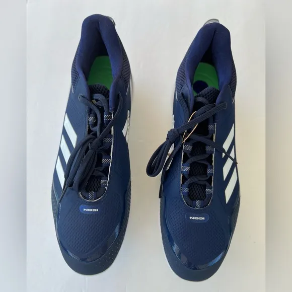Adidas Icon 7 Low Top Metal Baseball Cleats Navy/White S23853 Men's Size 14