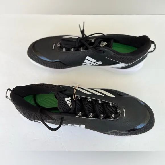 Adidas Icon 7 Men's Baseball Metal Cleats Size 15 Black White Silver FZ1558 New