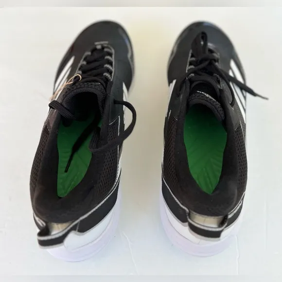 Adidas Icon 7 Men's Baseball Metal Cleats Size 15 Black White Silver FZ1558 New