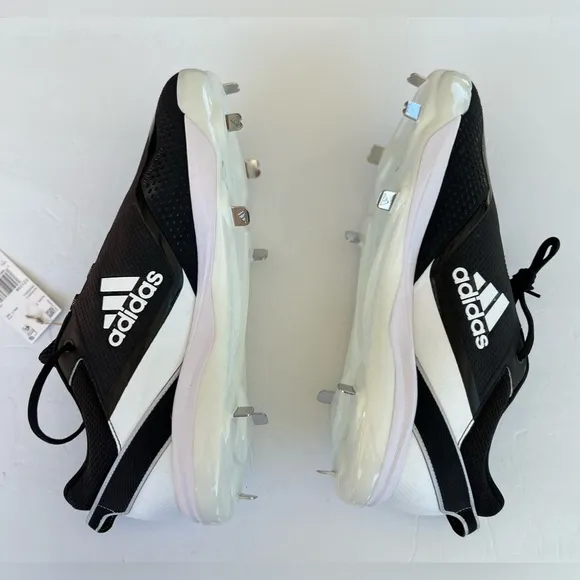 Adidas Icon 7 Men's Baseball Metal Cleats Size 15 Black White Silver FZ1558 New