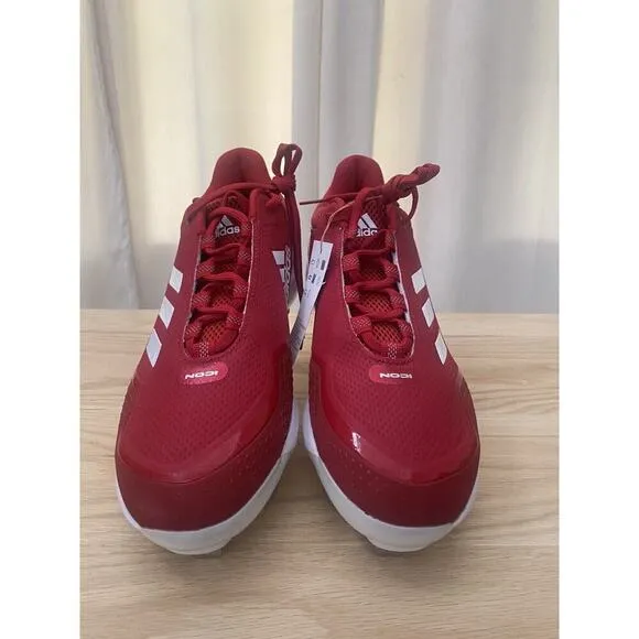 Adidas men’s Icon Red Baseball Cleats Size 11.5
