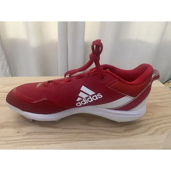 Adidas men’s Icon Red Baseball Cleats Size 11.5