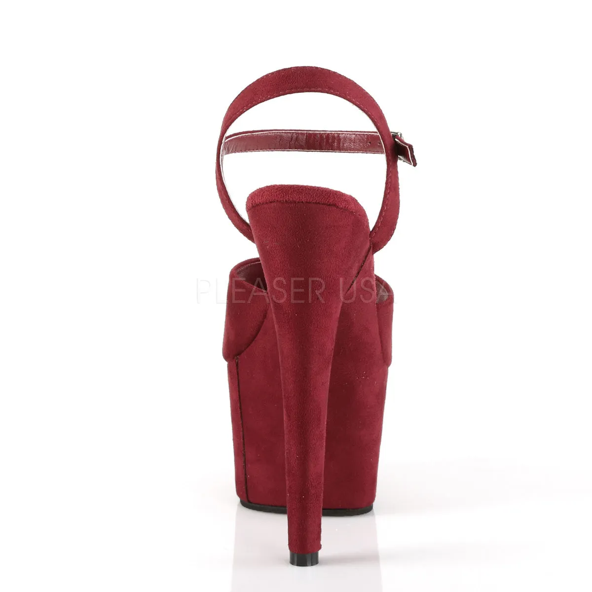 ADORE-709FS  Burgundy Faux Suede/Burgundy Faux Suede