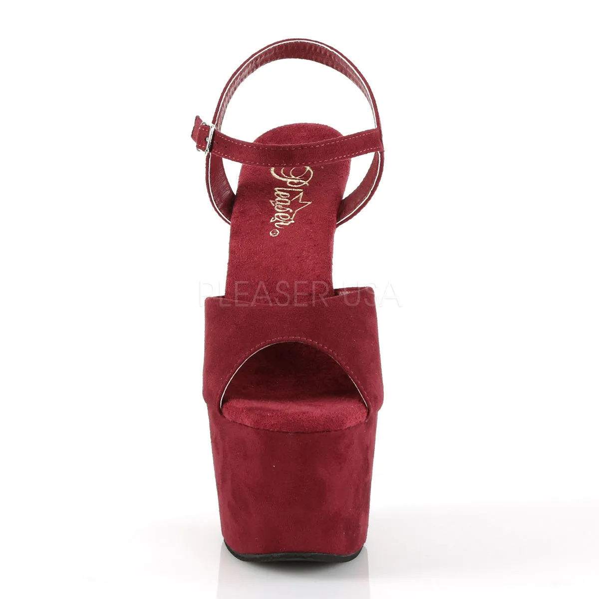 ADORE-709FS  Burgundy Faux Suede/Burgundy Faux Suede