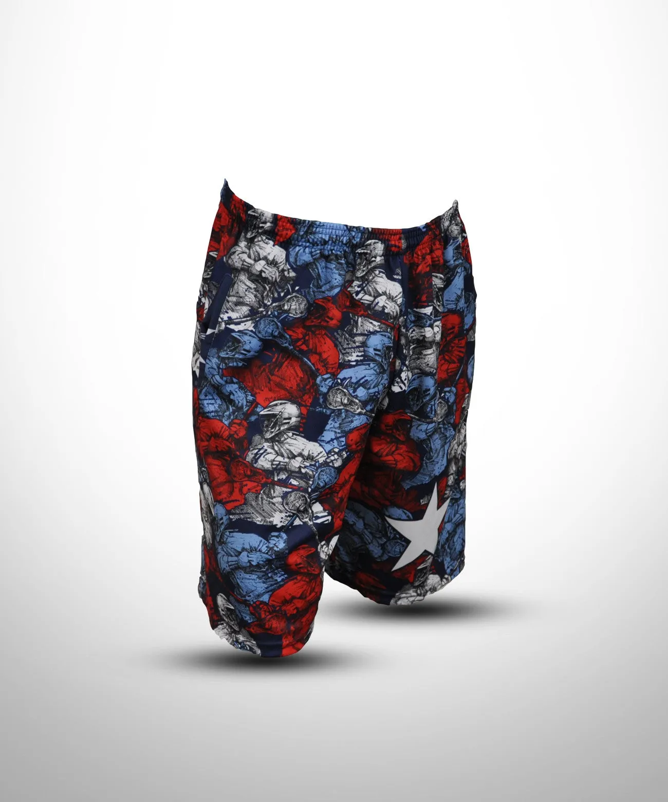 AOLAX Full Dye Sublimated Drawstring Microfiber Shorts