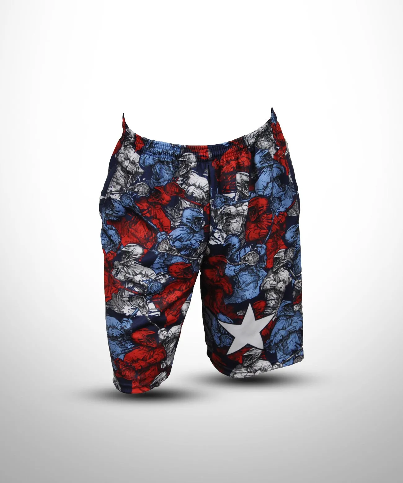 AOLAX Full Dye Sublimated Drawstring Microfiber Shorts