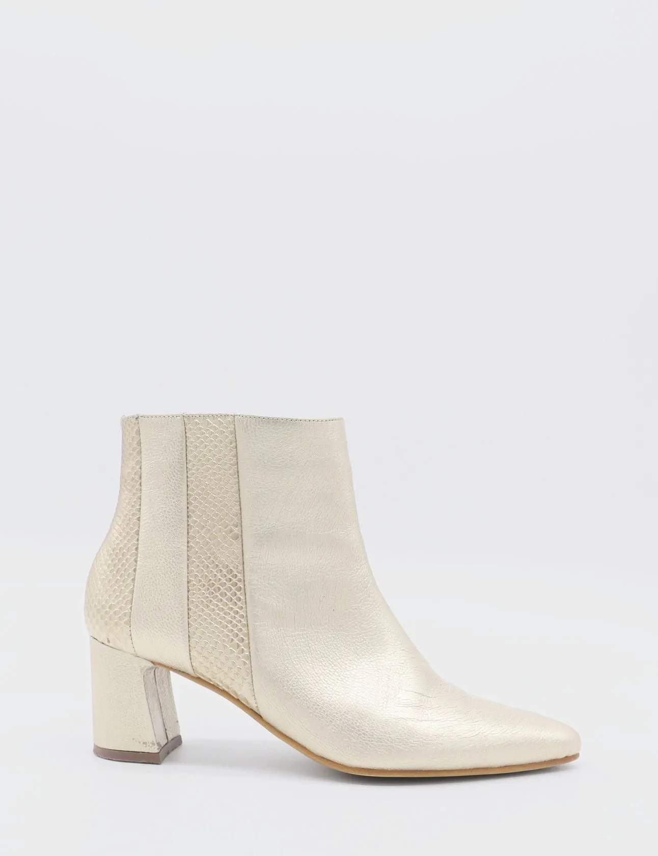 Aurlene ankle booties in gold leather womens shoes