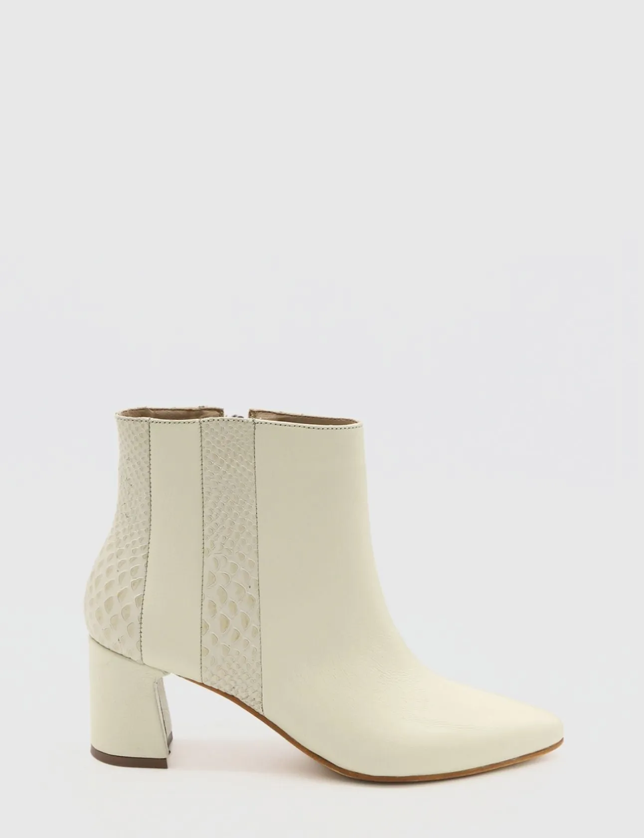 Aurlene ankle booties off white leather womens shoes
