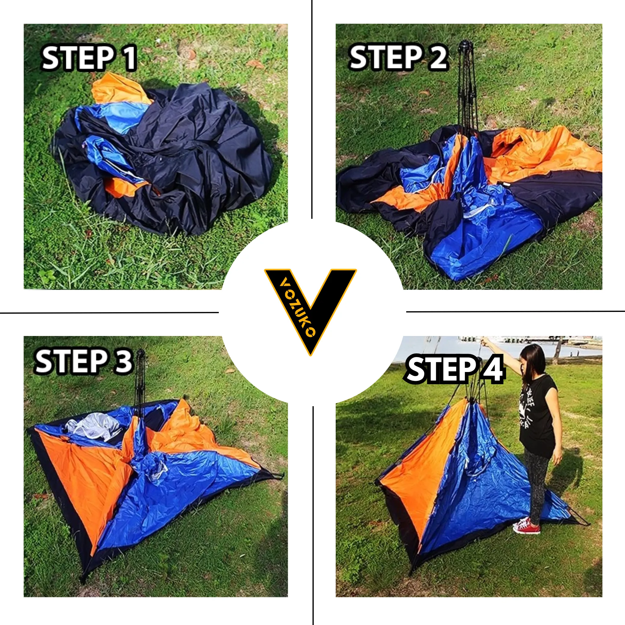 Automatic Hydraulic Family Tents, Waterproof and Windproof Backpacking Tents Easy to Install
