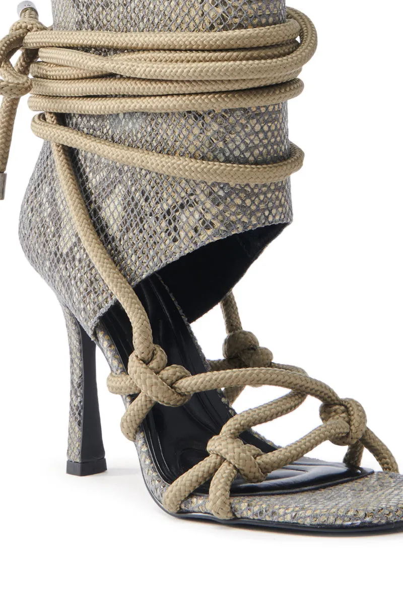 AZALEA WANG BREELEE SNAKE COCKTAIL BOOTIE