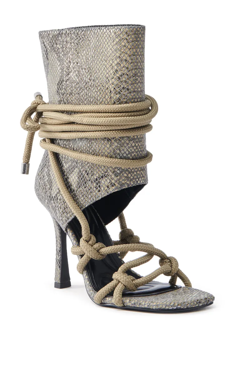 AZALEA WANG BREELEE SNAKE COCKTAIL BOOTIE