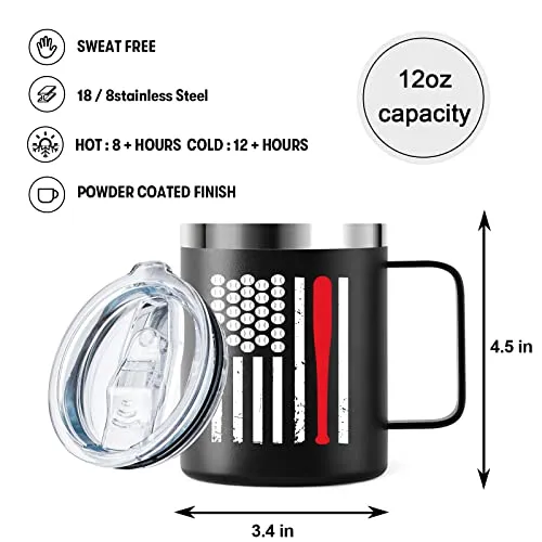 Baseball Coffee Mug With Flag