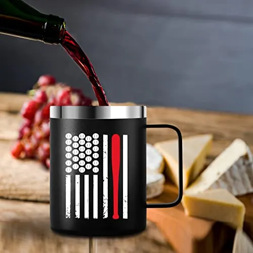 Baseball Coffee Mug With Flag