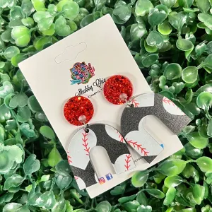 Baseball Rainbow Earrings