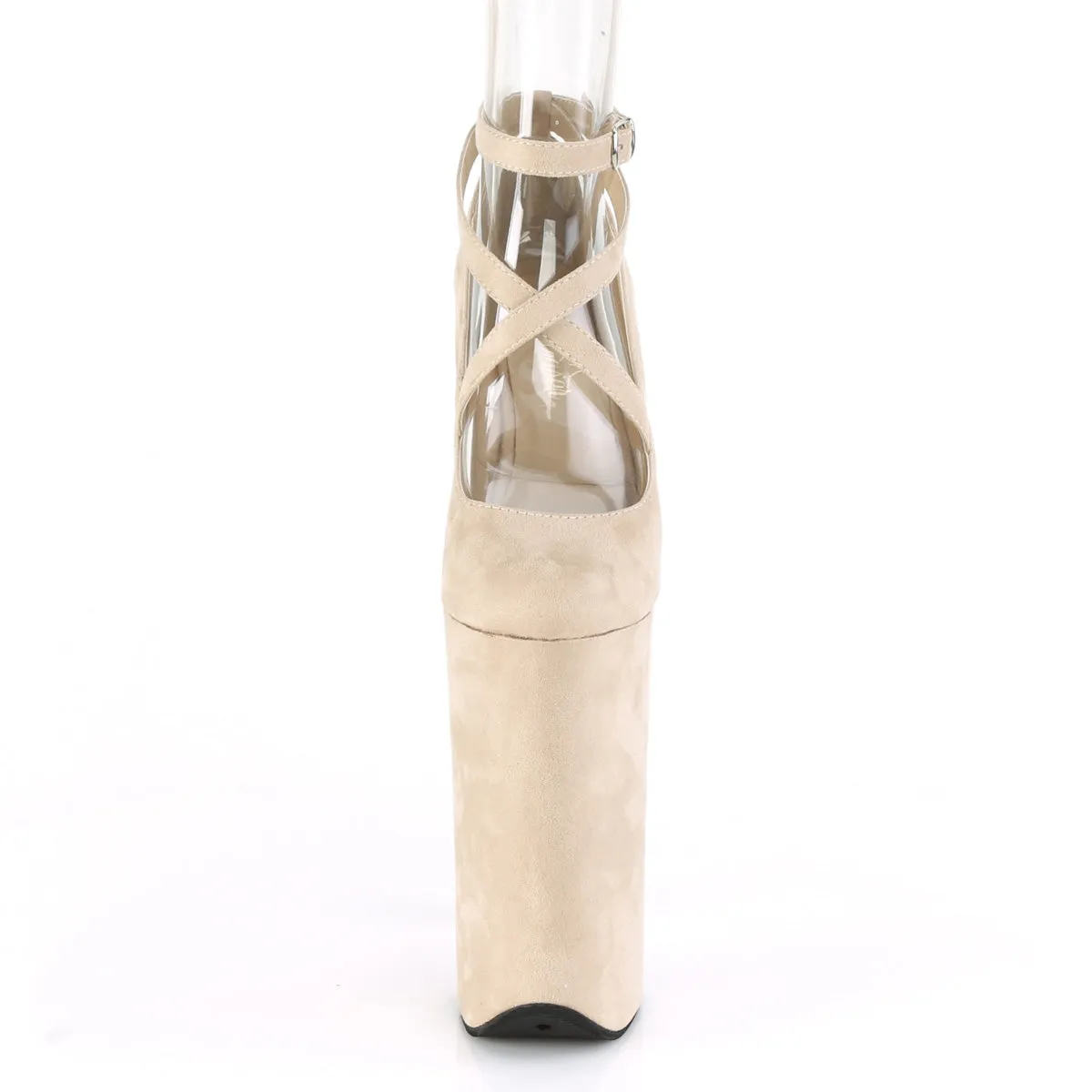 BEYOND-087FS  Beige Faux Suede/Beige Faux Suede