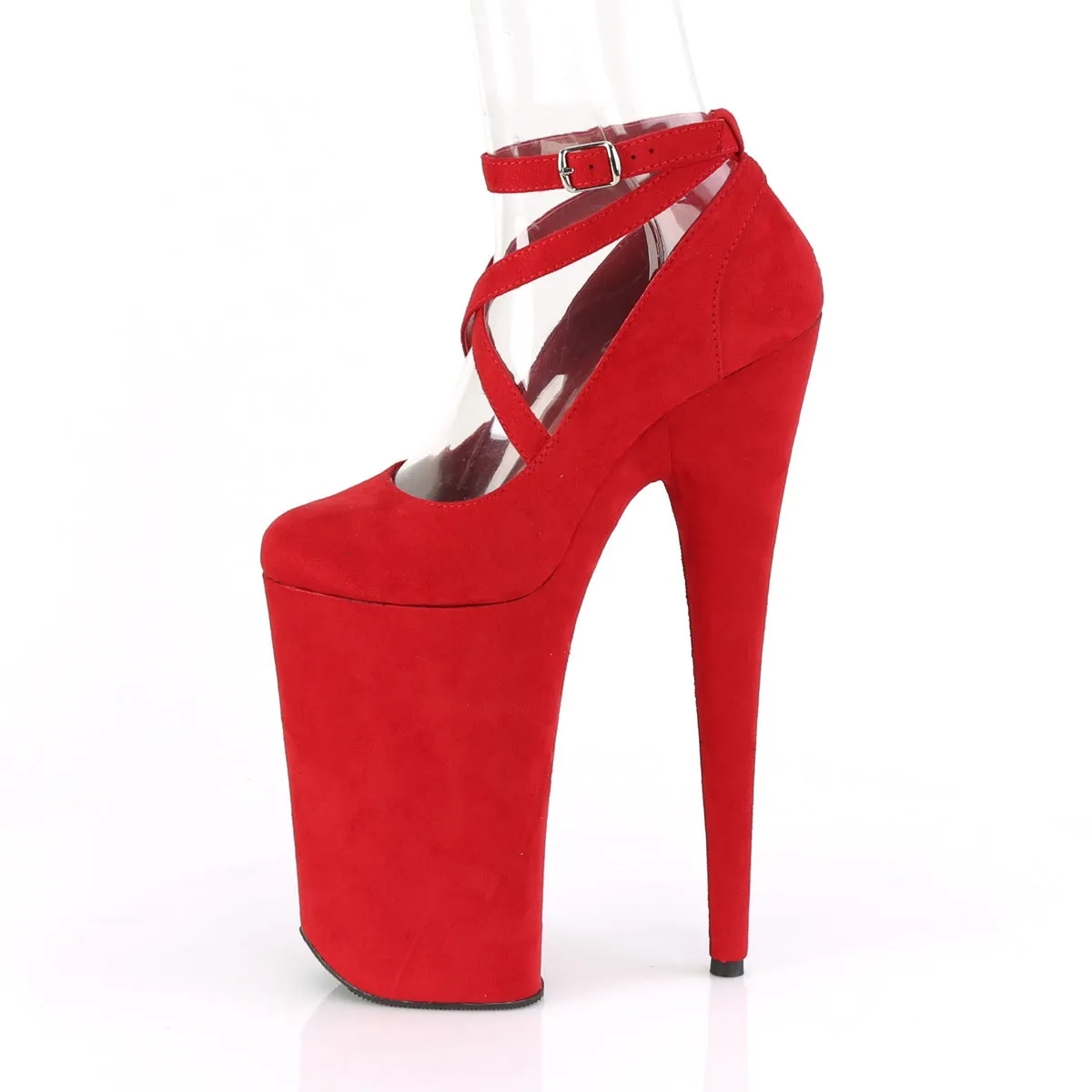 BEYOND-087FS  Red Faux Suede/Red Faxu Suede