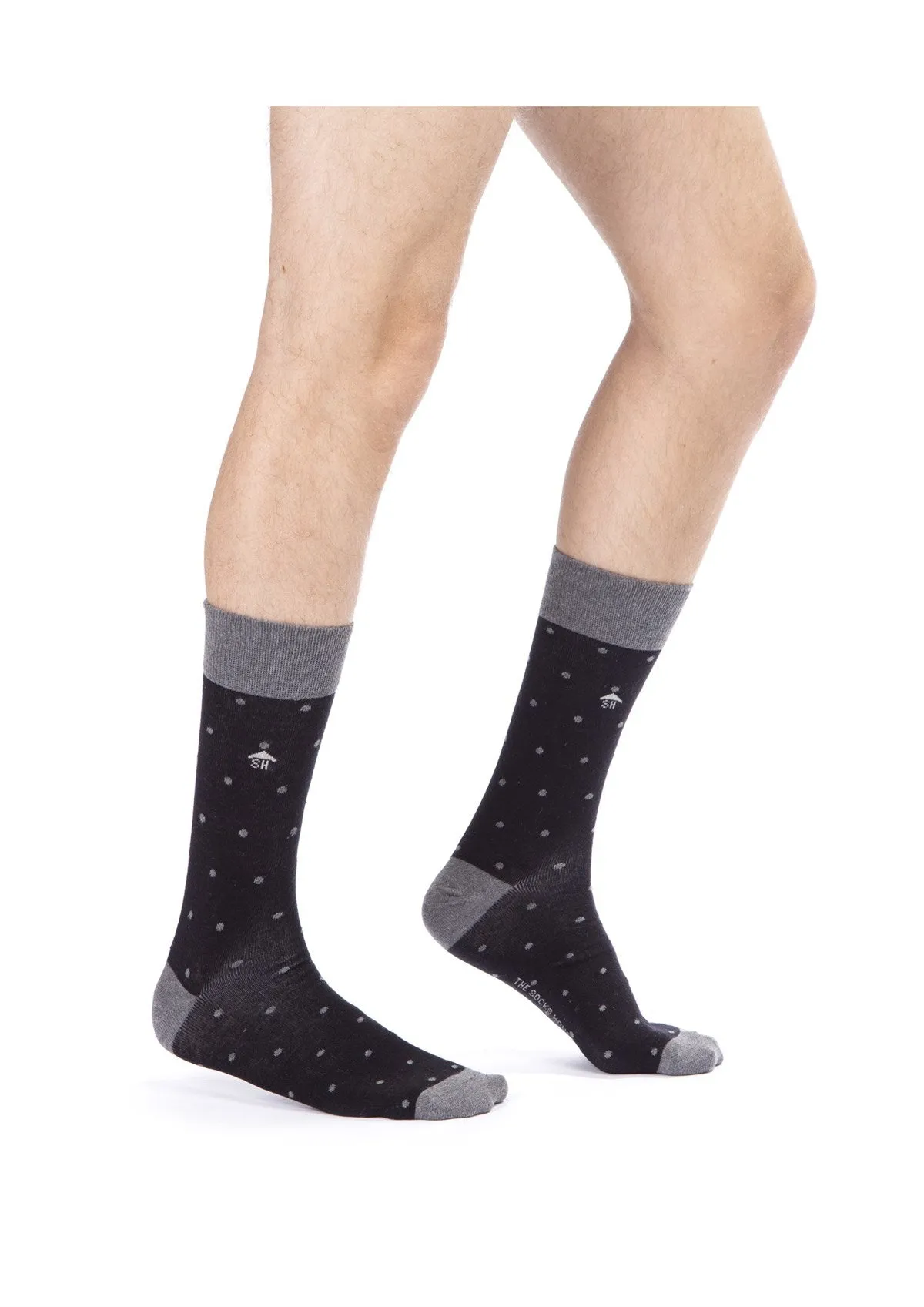 Black Dots Design Men Socks