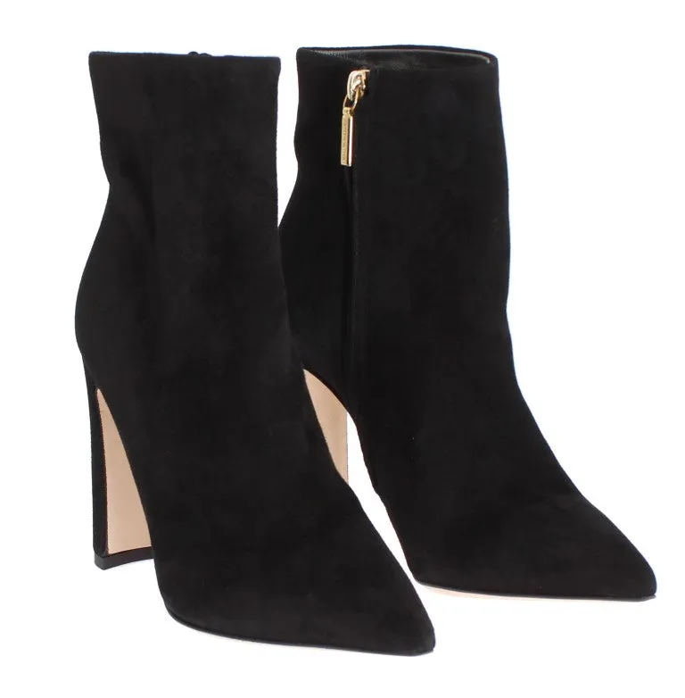 Black Suede Ankle Booties