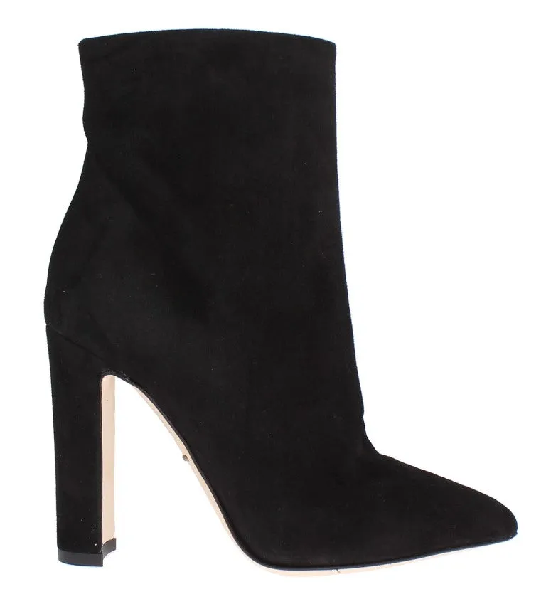 Black Suede Ankle Booties