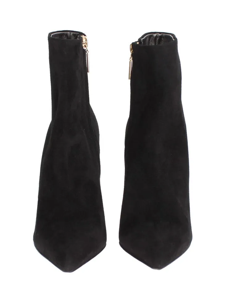 Black Suede Ankle Booties