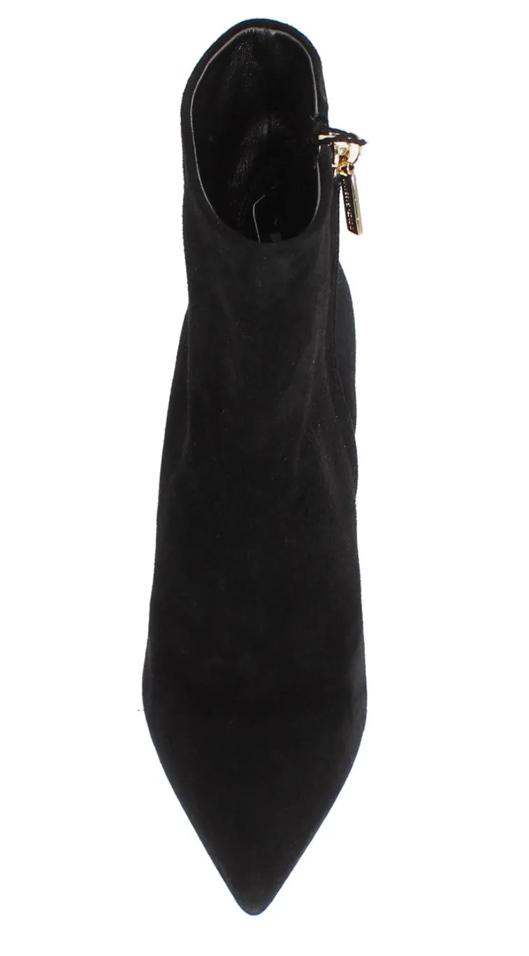 Black Suede Ankle Booties