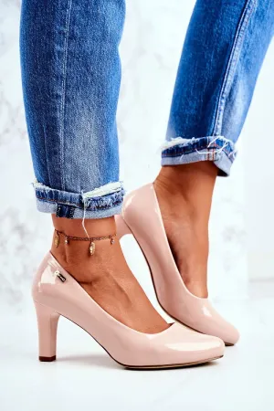 Block heel pumps