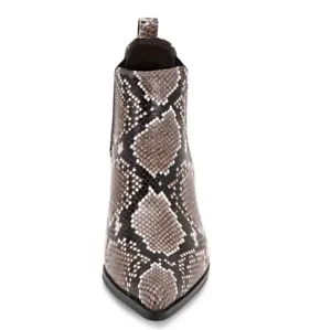 Blondo Emelia Waterproof Chelsea Bootie Brown Snake Leather 8.5
