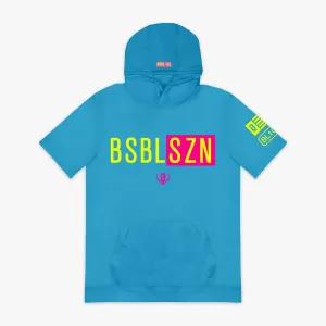 BSBL-SZN Youth Short Sleeve Hoodie V3 - Highlighter Blue