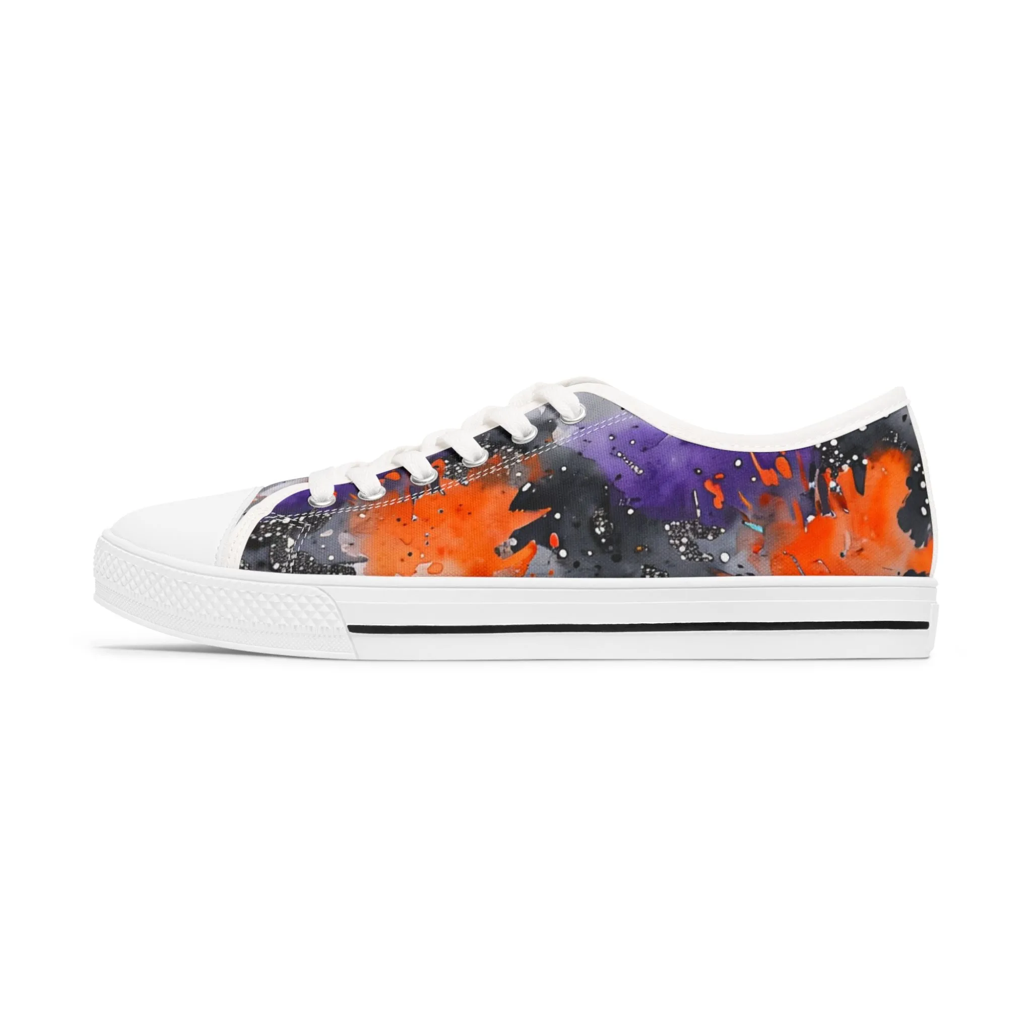 Buffalo Lacrosse Watercolor Paint Splatter Women's Low Top Sneakers