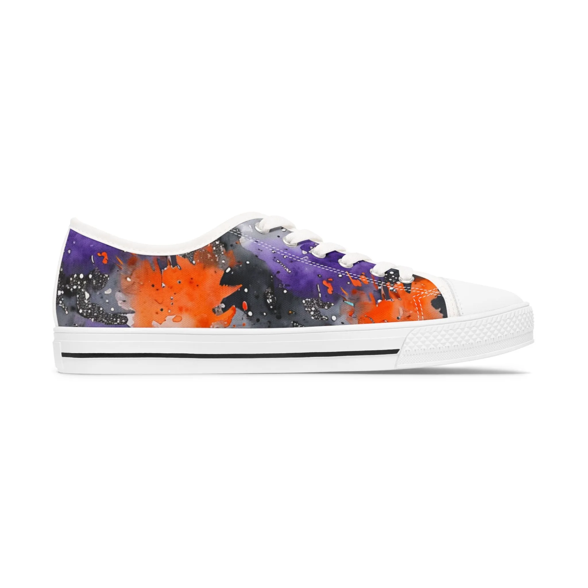 Buffalo Lacrosse Watercolor Paint Splatter Women's Low Top Sneakers