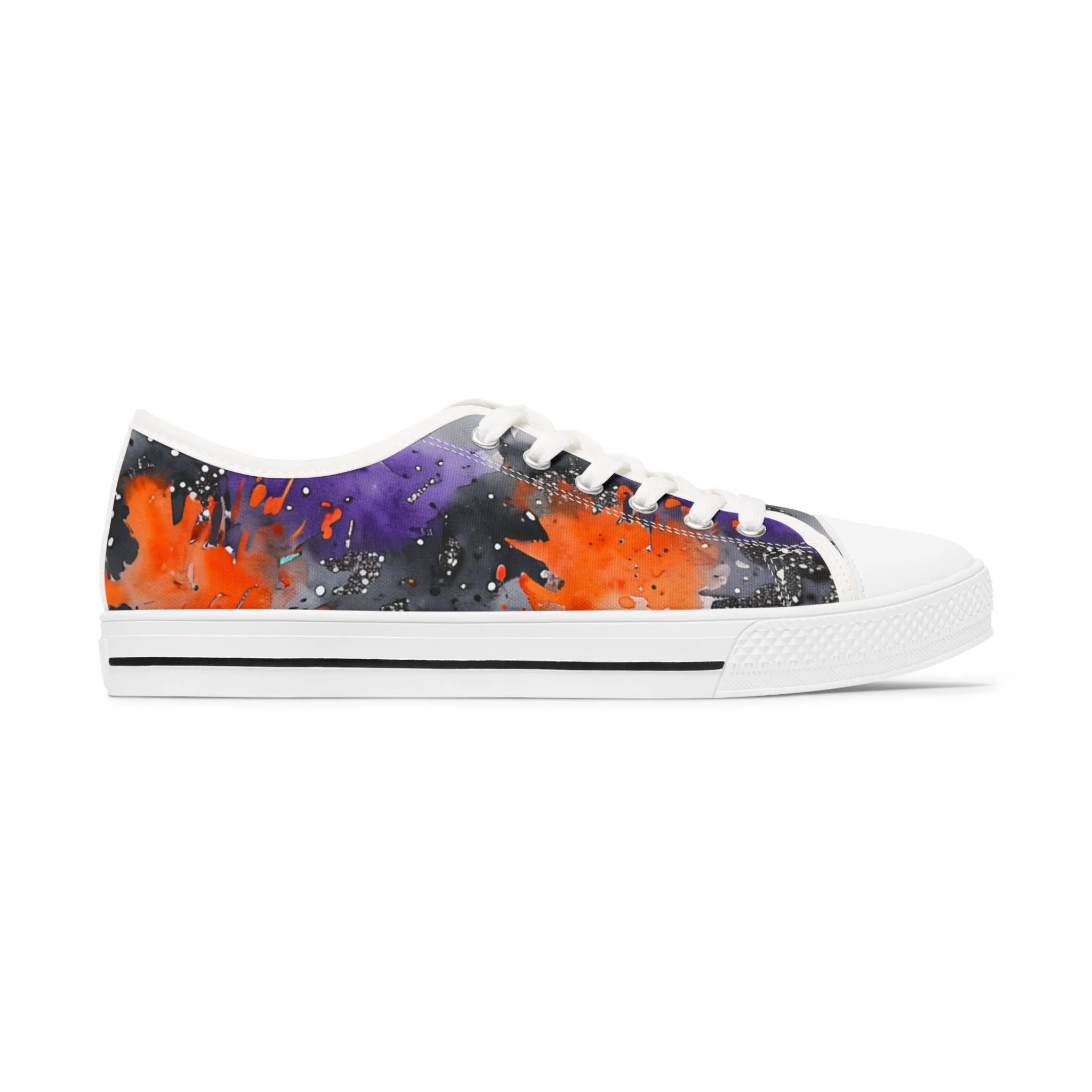 Buffalo Lacrosse Watercolor Paint Splatter Women's Low Top Sneakers