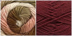 BURGUNDY   ROSE SHADES - Embossed Phoenix Vortex Shawl KIT