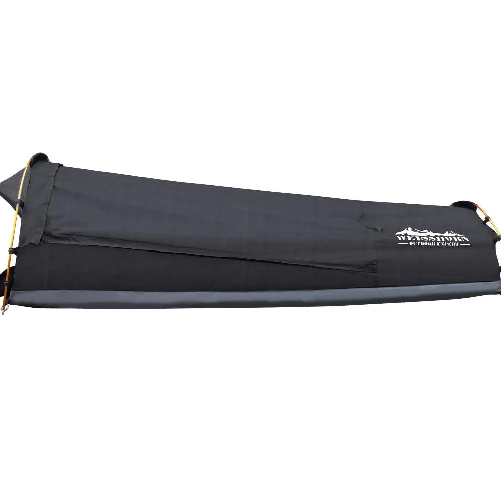Camping Swags Single Biker Swag Grey Ripstop Canvas