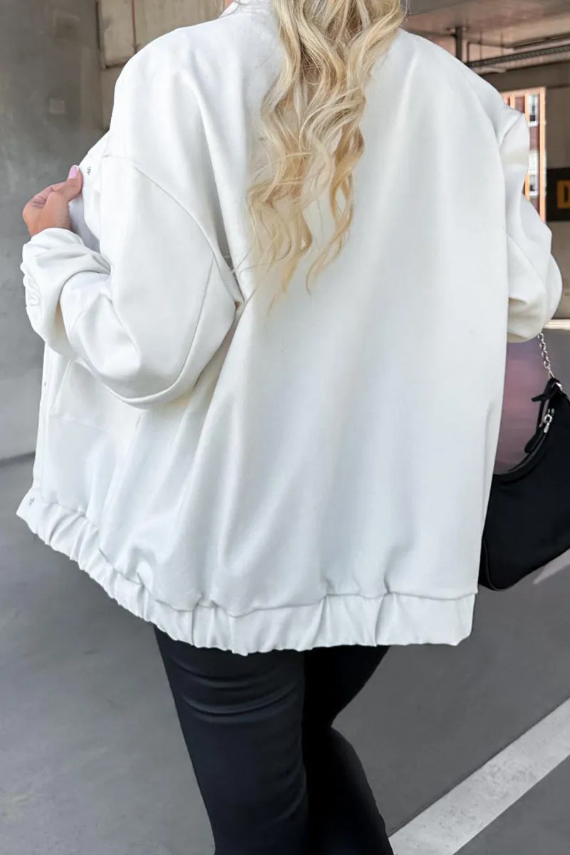 Casual Solid Pocket O Neck Outerwear